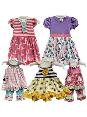 Ruffle Girl Dress/Outfit Bundle Girl's 2XL / 7